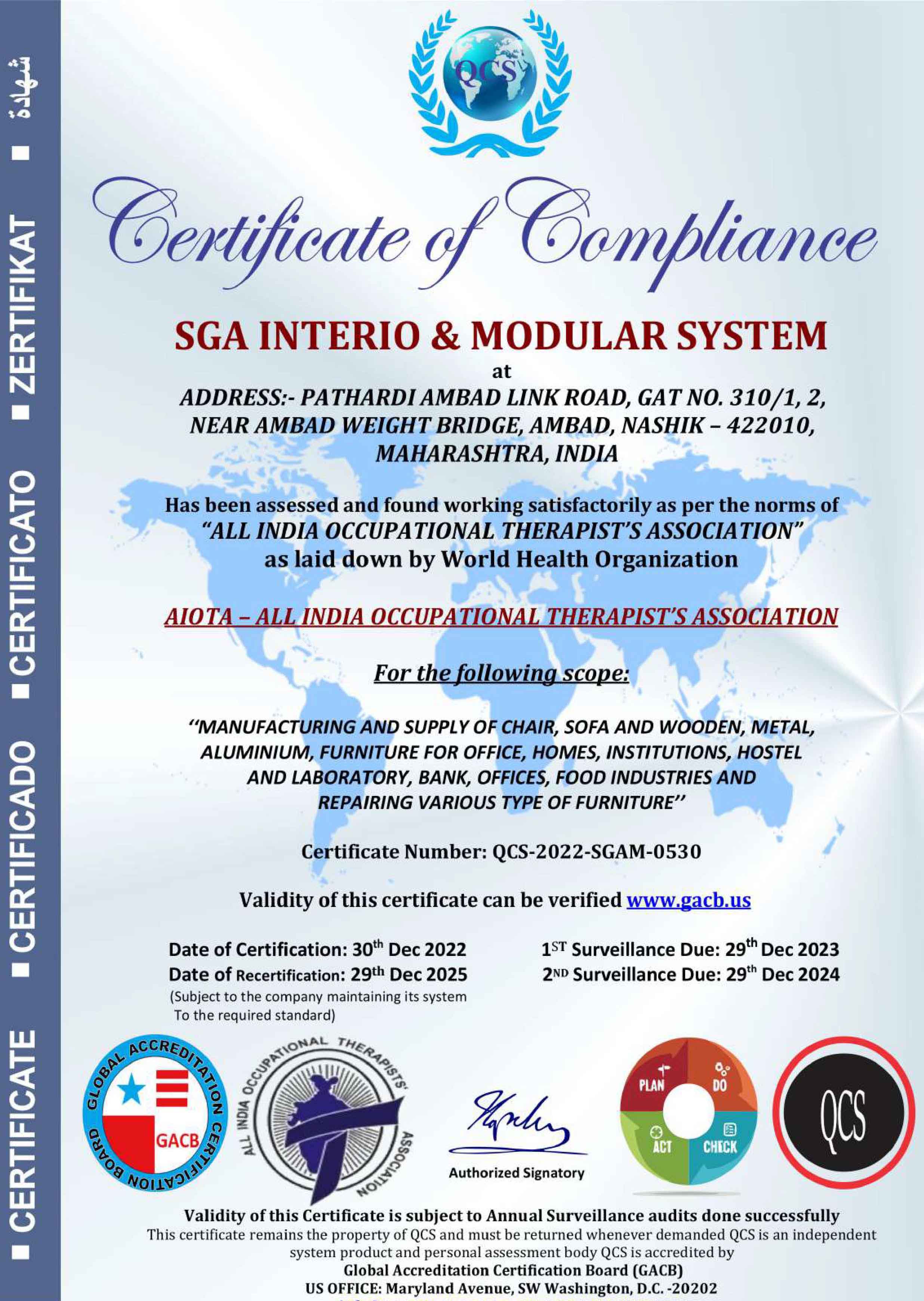 Certifications